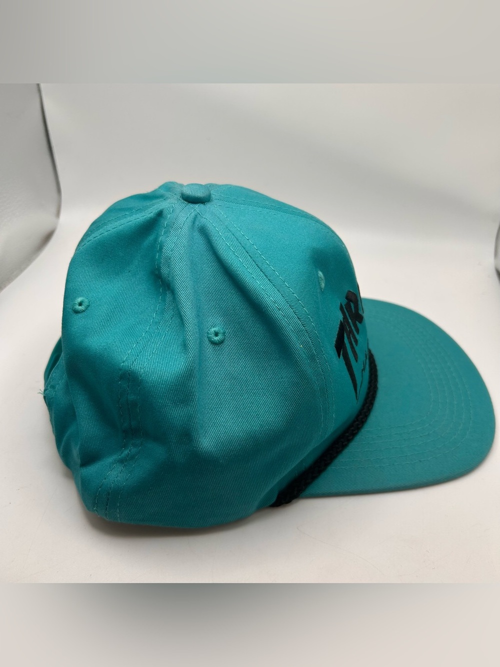 Thrasher Magazine EMBROIDERED MAG LOGO ROPE Snapback Skateboard Hat Teal Black - Picture 4 of 6